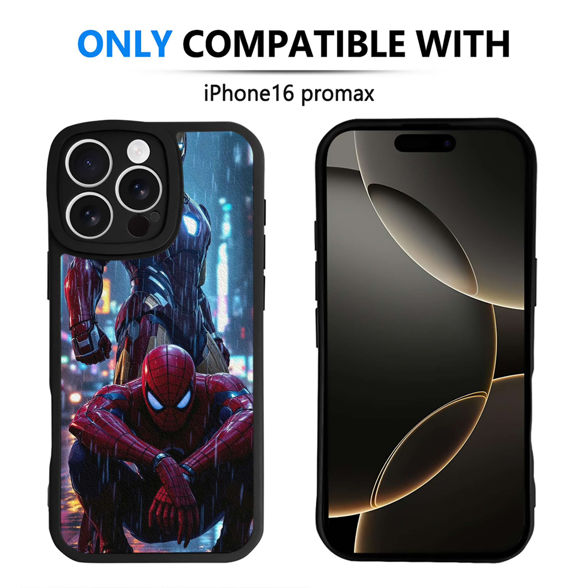 Spider Man スパイダーマン 【iPhone 16シリーズ対応】シリコンスマホケース（レザー調） 材質：シリコン